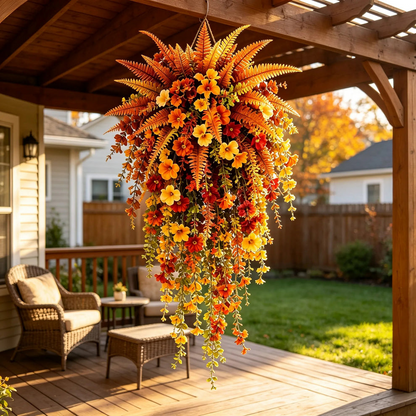 🍂Artificial Fern for Autumn Outdoor Decor– Autumn Porch & Door Decoration