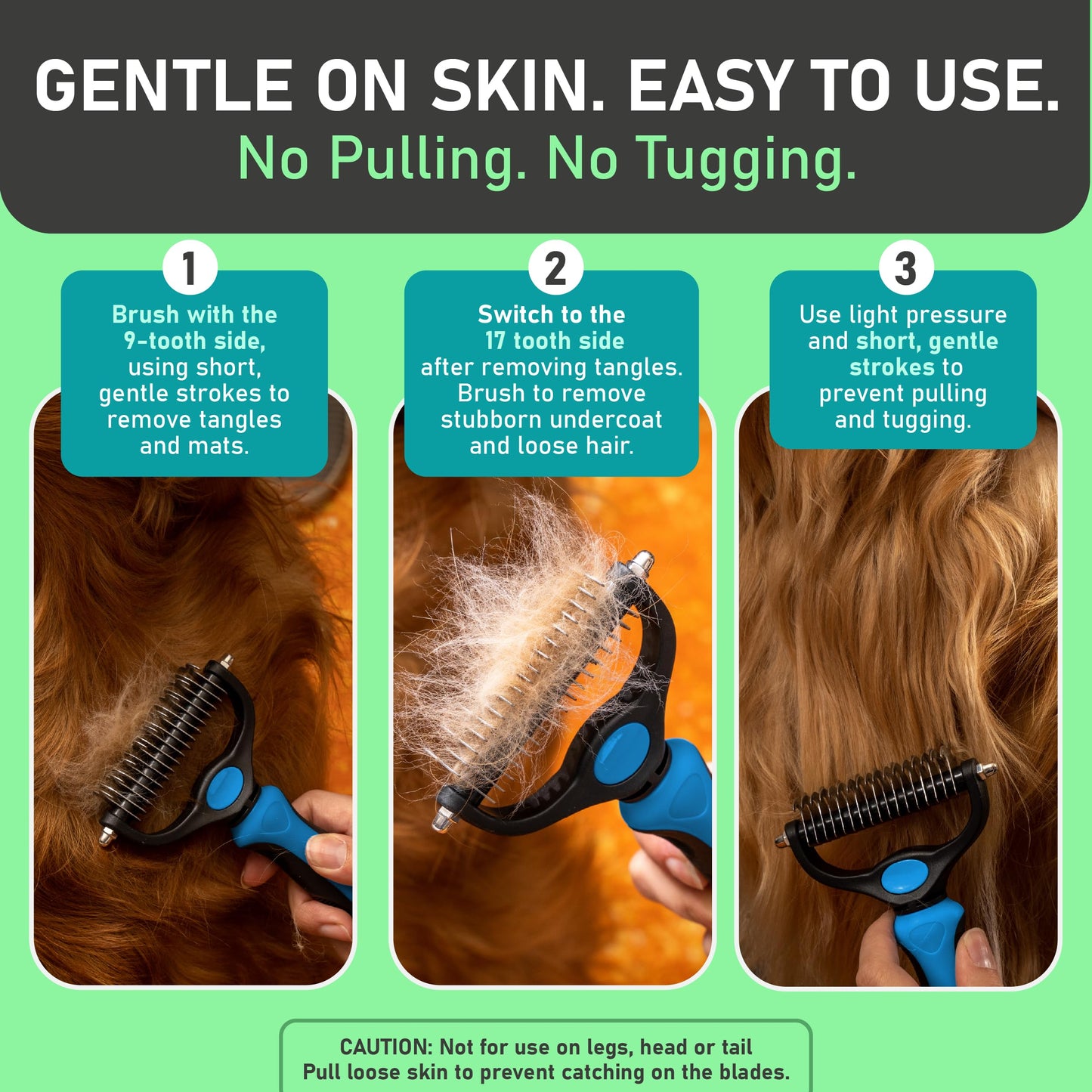 Professional Double-Sided Pet Grooming Rake