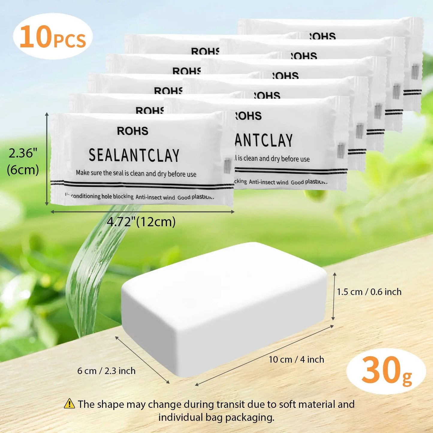 10Pcs Professional Sealant Clay - Waterproof & Anti-Insect Wall Hole Filler Mud