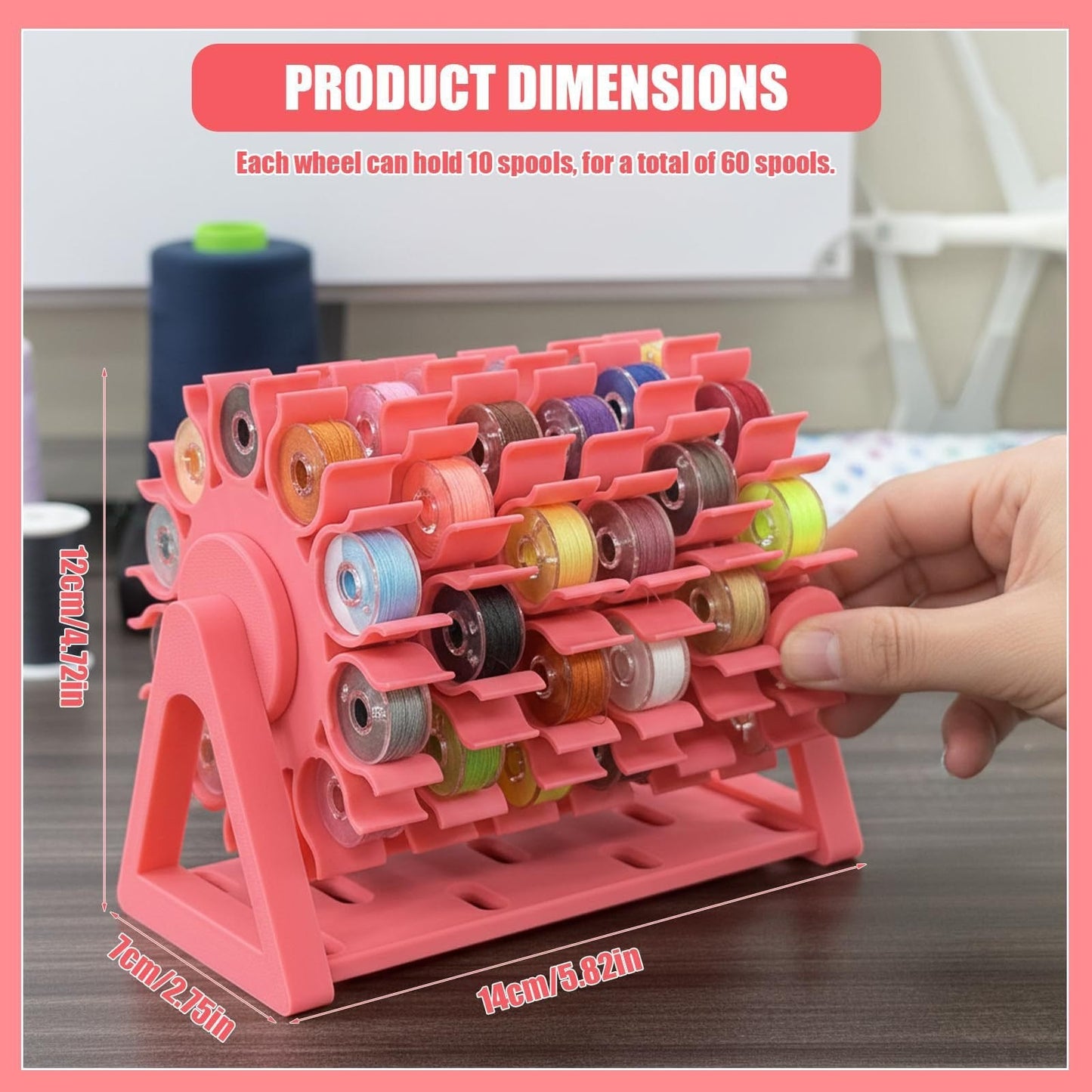 🔥Last Day 49% OFF - 🧵Rotating Bobbin Thread Organizer