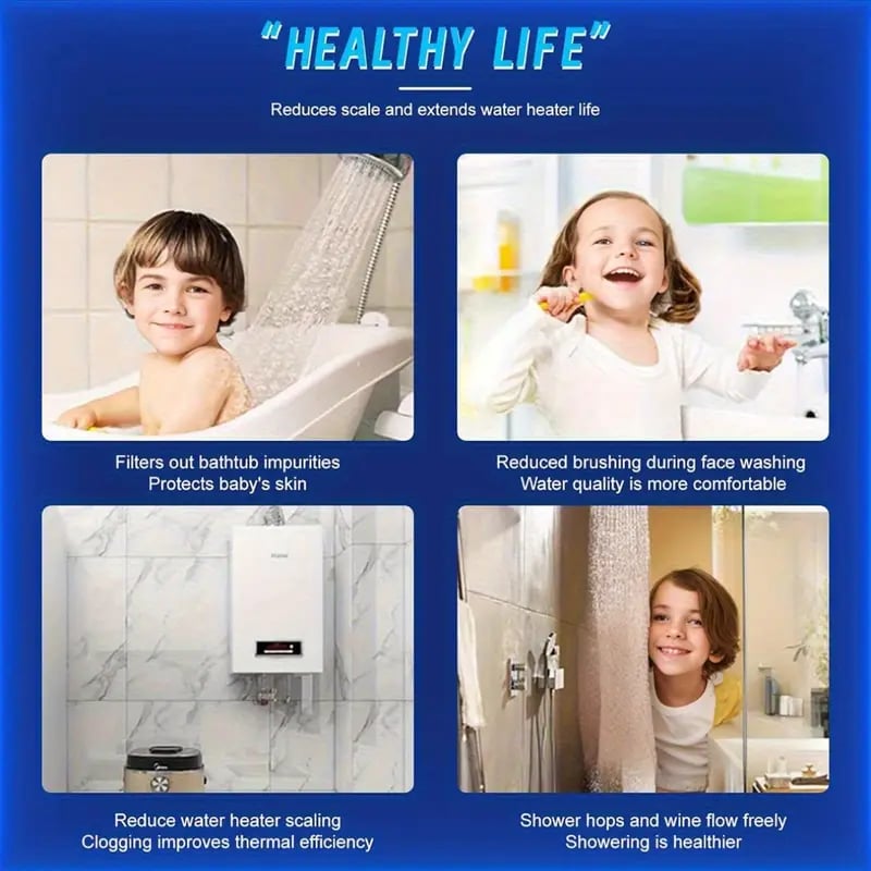 💧A great helper for water heater pipeline cleaning - 🚰2-in-1 scale inhibition and filtration