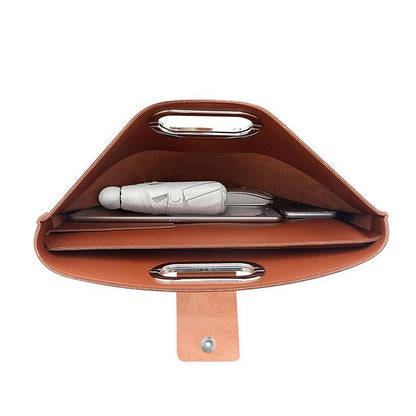 Bolsa de cuero impermeable para portátil de 14-16 pulgadas, 2 unidades, para mujer, tipo bolso de mano