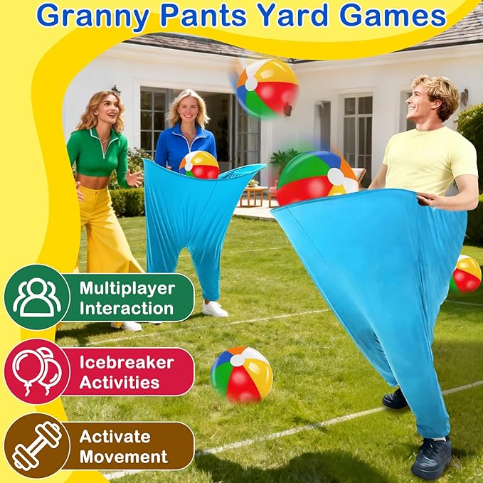 Grandma Pants Outdoor Game Set, Parent-Child Game Set, Adult Outdoor Games, Great Gift for Christmas and New Year.