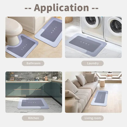 Three-piece non-slip bathroom mat set
