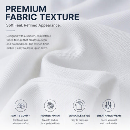 Men’s Comfortable Breathable Solid-Color Turn-Down Collar Short-Sleeve Polo