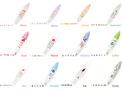 DIY Cute Animals Press Type Decorative Pen