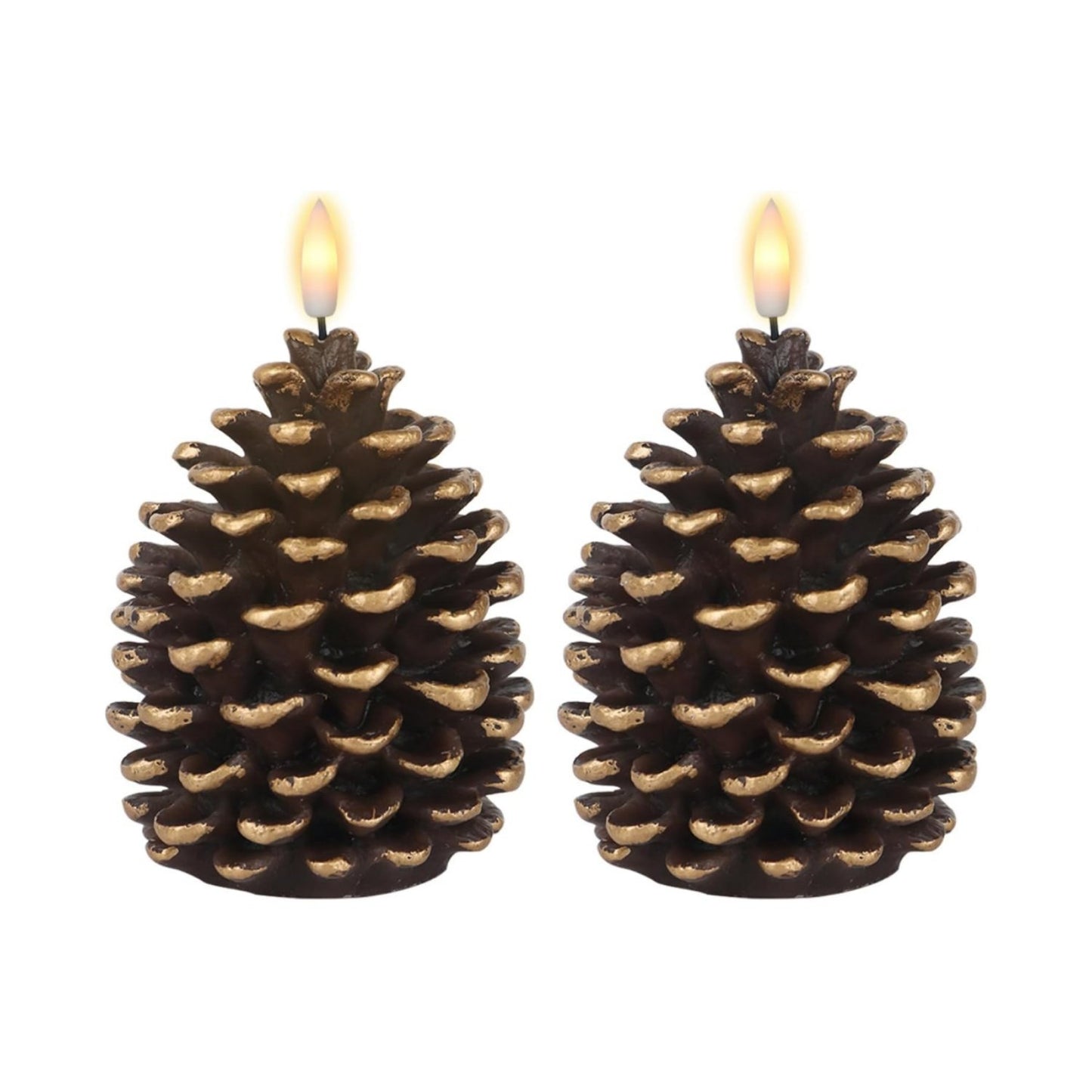 🎅2026 Christmas Promos🔥Flameless Pinecone Candles Battery Operated