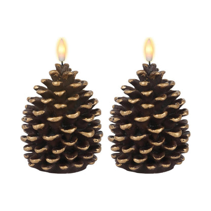 🎅2026 Christmas Promos🔥Flameless Pinecone Candles Battery Operated