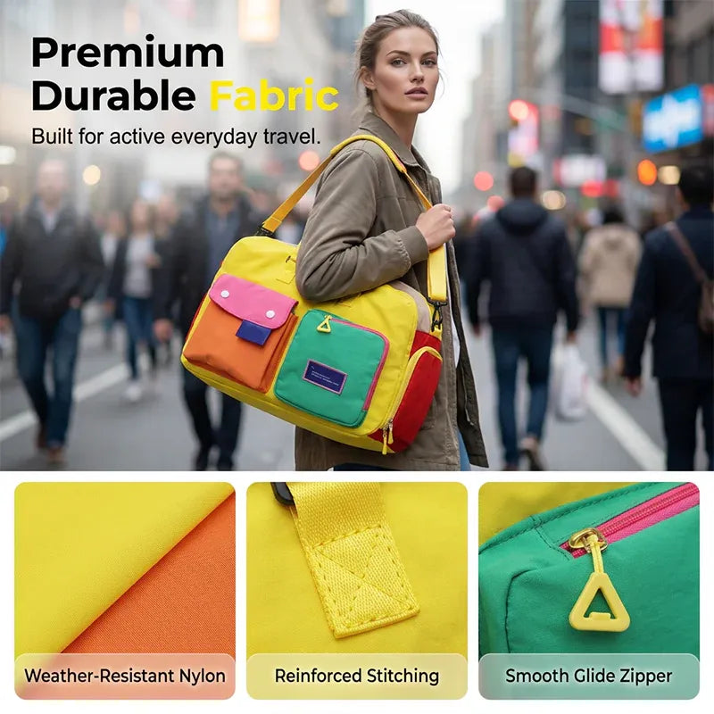 🔥Casual Color Block Overnight Bag