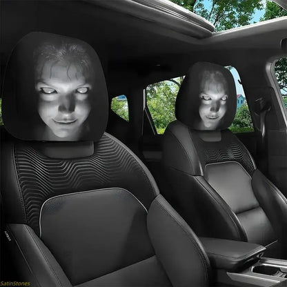👿🔥 GM-Compatible Washable Cotton Car Seat Headrest Covers 2-Pcs