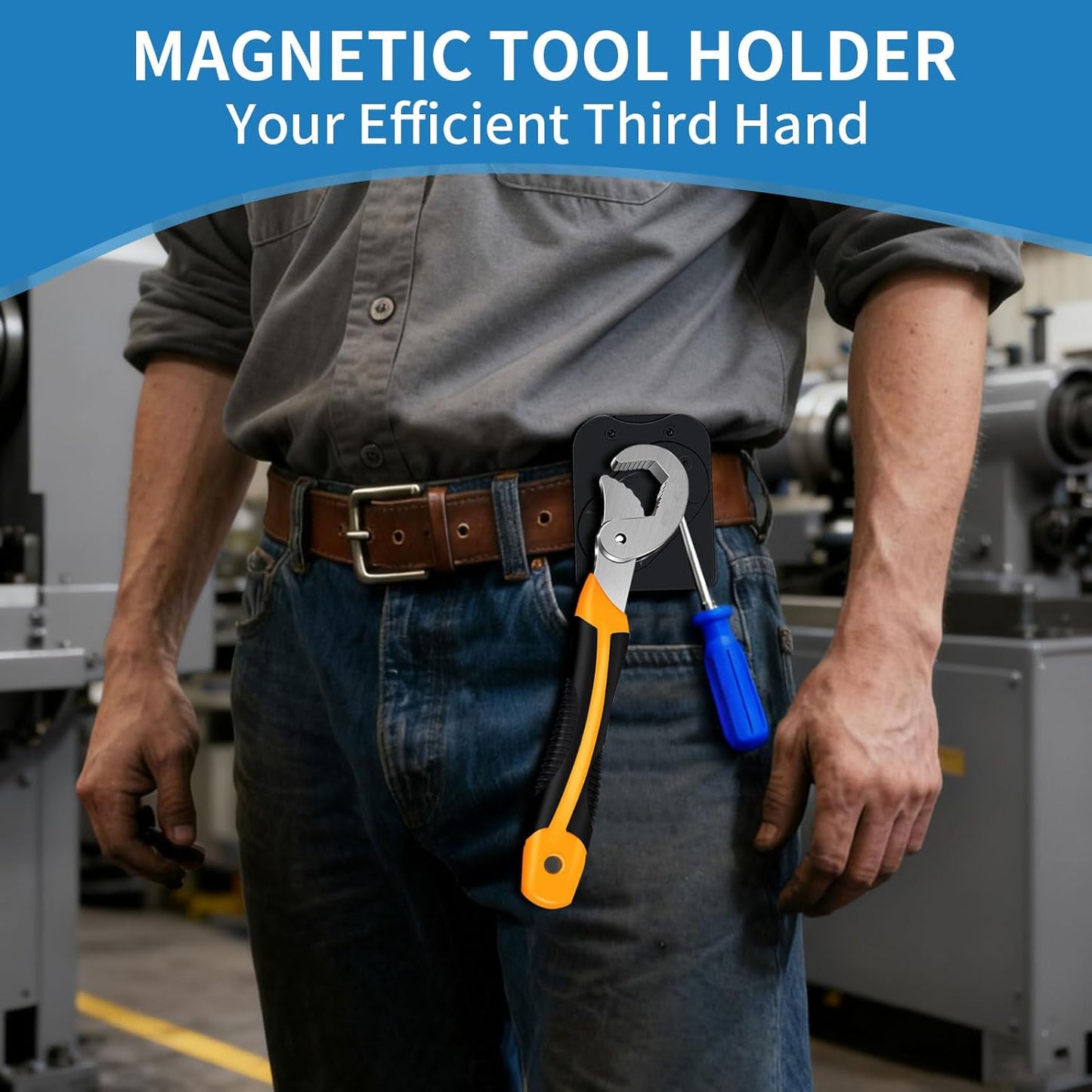 ⏰🛠️ 360° Rotating Magnetic Tool Clip - Free Your Hands & Double Efficiency🎯
