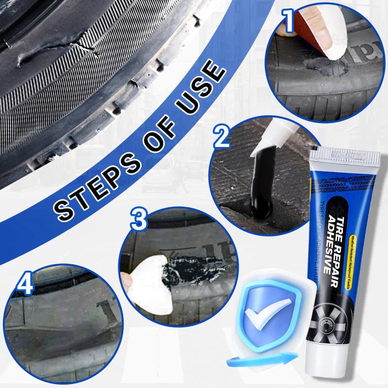 🔥HOT SALE🔥Weather-Resistant Waterproof Flexible Tire Repair Adhesive