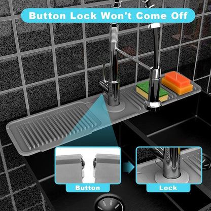 💖Kitchen Sink Faucet Mat, Silicone Folding Splash Guard