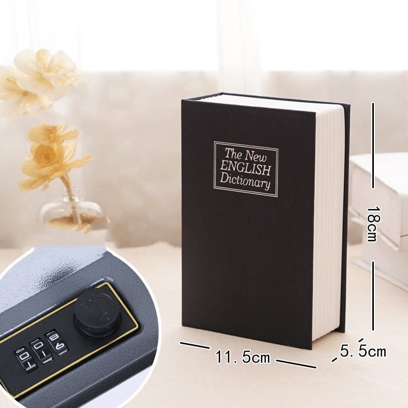 🔥2026 NEW ARRIVAL🔥Simulated Book Safe, Combination Book-style Cash Lock Box, Secret Hidden Storage Box