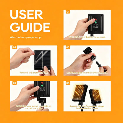✨ Guirnalda de luces solares - 5,5 m - 10 LED