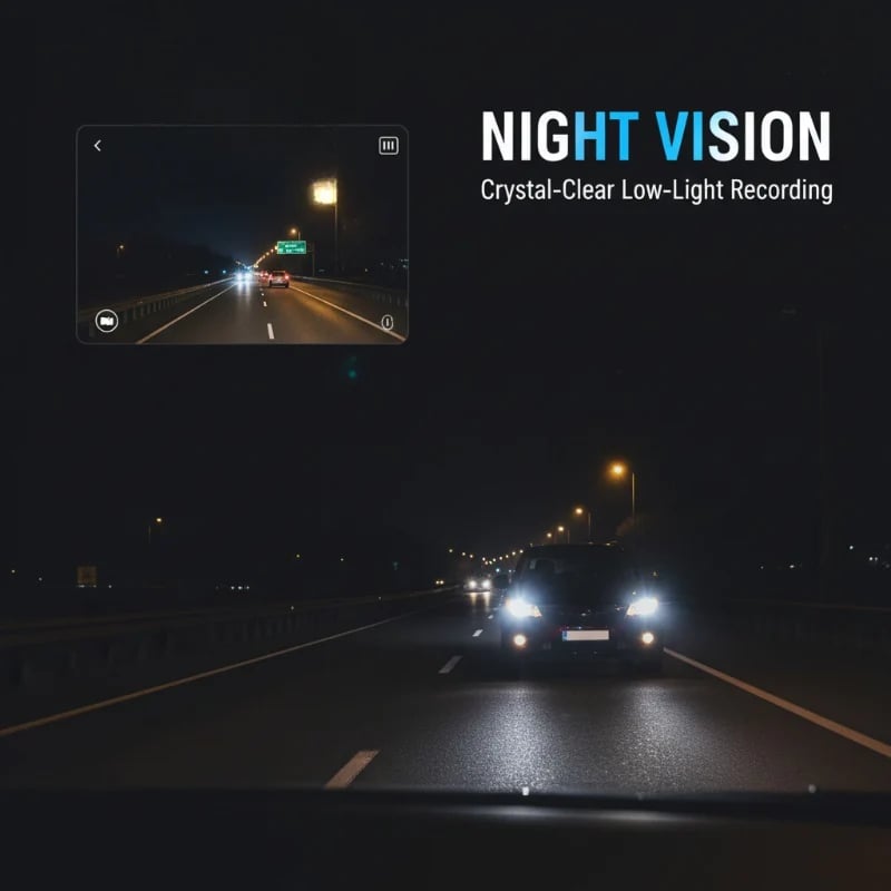 📷1080P HD Dash Cam with Wi-Fi & Night Vision🚗