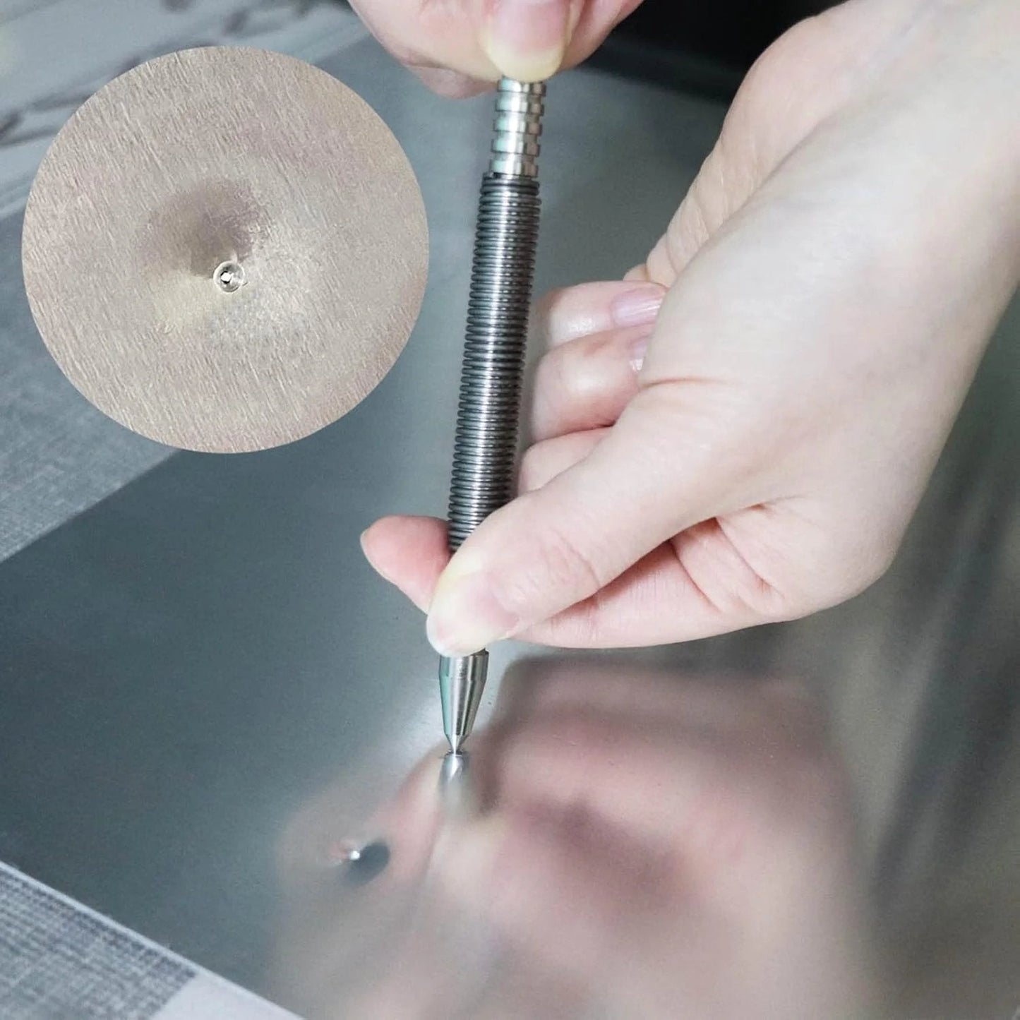 Spring Tool Nail.No more hammering, which can damage Hammerless Nail.