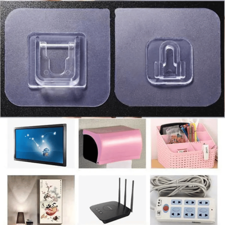 💕⚡10/30/50 pairs Wall Hooks Hanger Double Sided Adhesive Suction Cup Sucker Kitchen Bathroom Wall Storage Holder Organizer