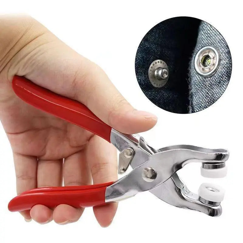 🔥50%OFF🔥100pcs Invisible Colored Metal Buckle & 1 Count Manual Pressure Pliers