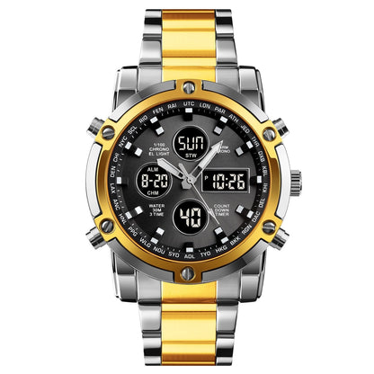 Reloj Militar Impermeable para Hombre – Analógico-Digital, Acero Inoxidable y Resistente a los Golpes 🛡️