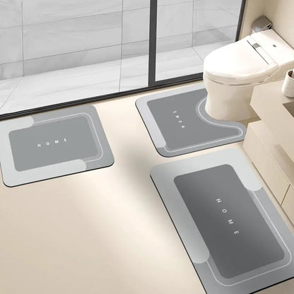 Three-piece non-slip bathroom mat set