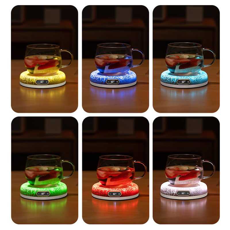 💥Lava Coaster Warmer Adjustable Temperature With Light🔥☕