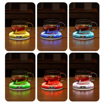 💥Lava Coaster Warmer Adjustable Temperature With Light🔥☕