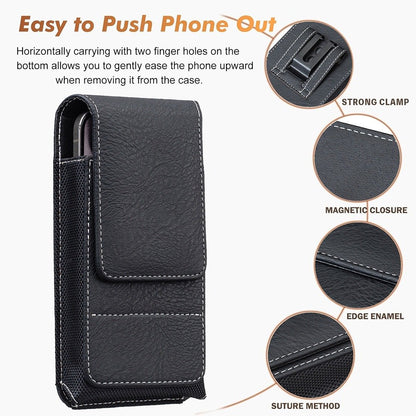 📢📢49% OFF !! ⏰⚡Big Discount | Waist Belt Cell Phone Pouch 📱 Multi-Pocket Leather Holster with Card Holder