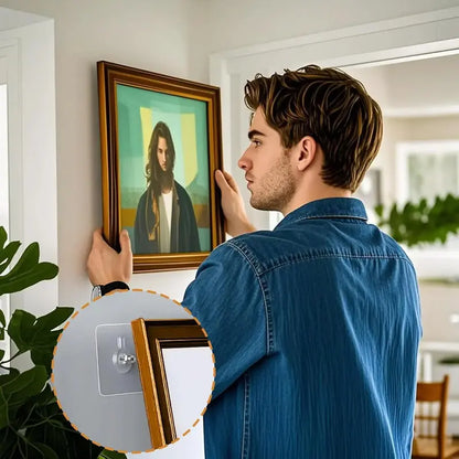 🖼️ Acrylic Photo Hooks - Stainless Steel & Ceramic Self-Adhesive