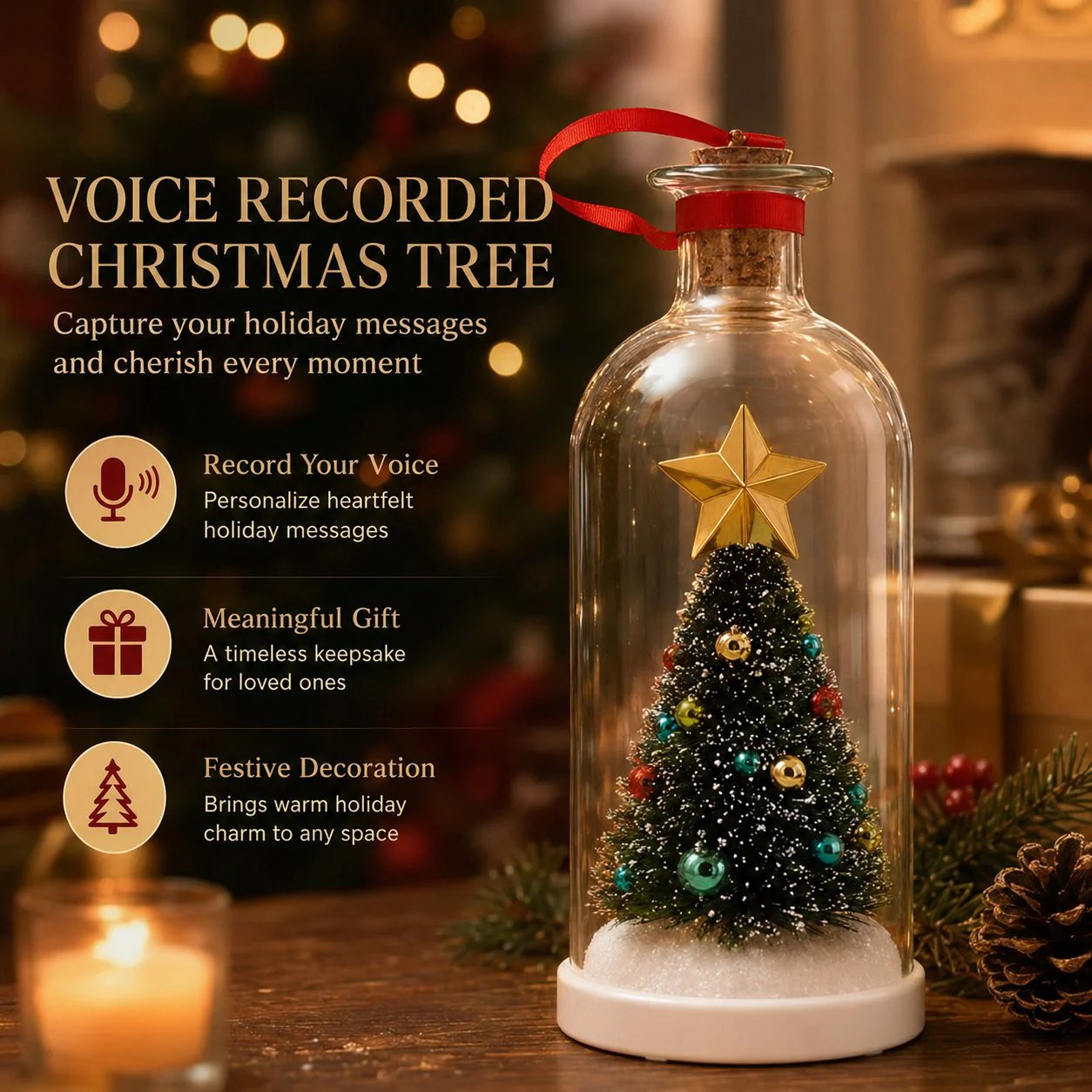 🎁🔥Mr. Christmas Christmas Tree Message In A Bottle🎁