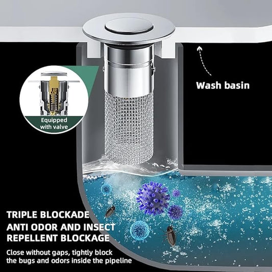 🔥Tapón universal 2 en 1 para lavabo de baño/cocina