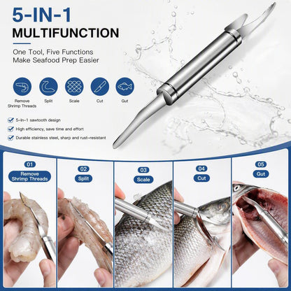 5 In 1 Multifunctional Shrimp Line Fish Maw Knife Shrimp Peeler