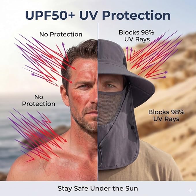🔥LAST DAY 47% OFF🎣- Unisex adventure sun hat - provides ultimate UV protection for all terrains.