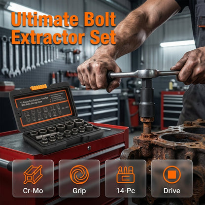🧰13+1 PCS Bolt & Nut Extractor Set🔩