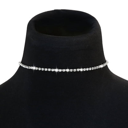 💥"Crystal' Tennis Necklace  +  Free  Bracelet