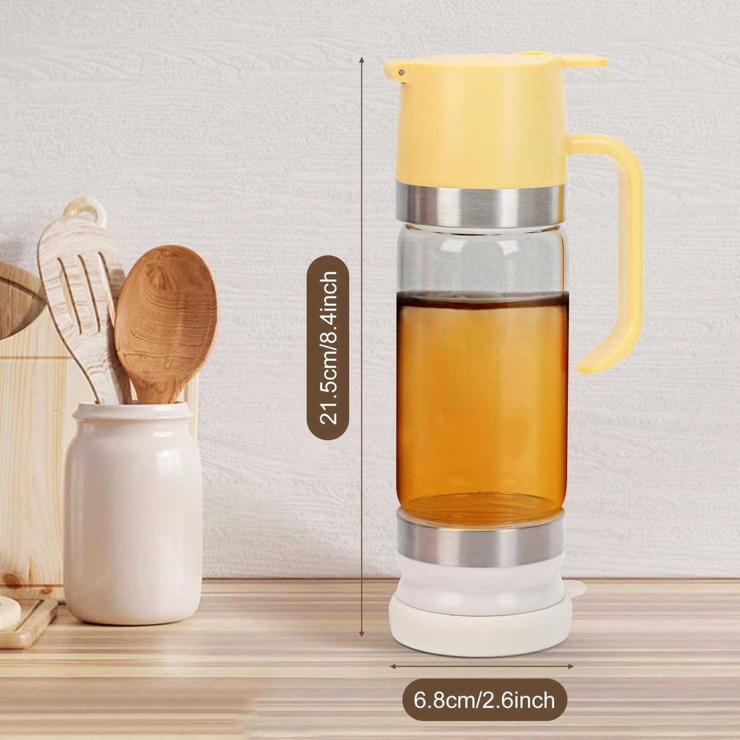 💥SALE 50% OFF🍯✨9oz No-Drip Glass Honey & Syrup Dispenser
