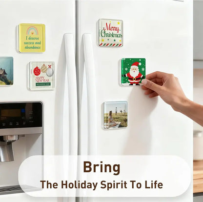 🧲📸 10-Pcs Magnetic Clear Acrylic Photo Frames DIY Fridge Magnets