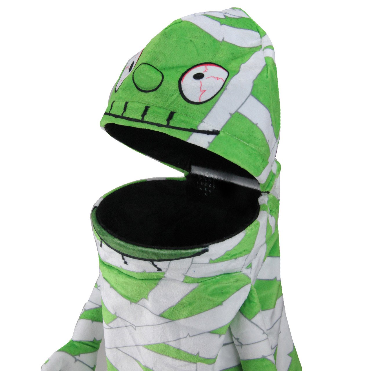 Kids Interactive Green Mummy Plush Candy Backpack | Music Playing Trick or Treat Bag