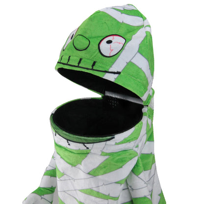 Kids Interactive Green Mummy Plush Candy Backpack | Music Playing Trick or Treat Bag