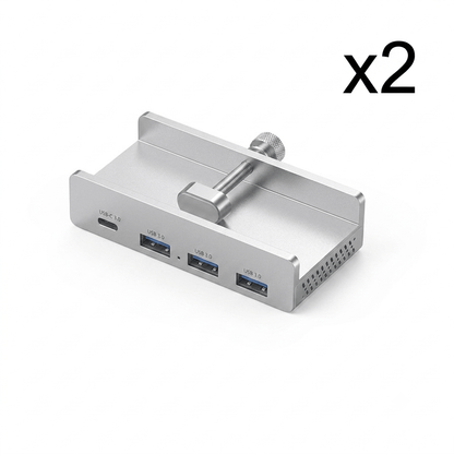 Aluminum Clip-on USB 3.2 Desktop Hub