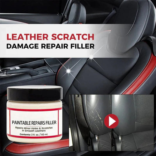 ✨Relleno reparador de cuero de primera calidad | Arreglo instantáneo de arañazos y rozaduras para sofás, asientos de coche y bolsos 🇬🇧 | Se mezcla a la perfección, no necesita calor 🔧