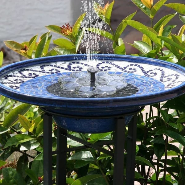 🔥Hot Sale 49% OFF🎁☀️Solar Fountain, Solar Powered Bird Bath Fountain Pump with 4 Nozzles 1.4W Solar Panel Kit Water Pump, Outdoor Watering Submersible Pump for Pond, Pool, Garden, Fish Tank🌊✨