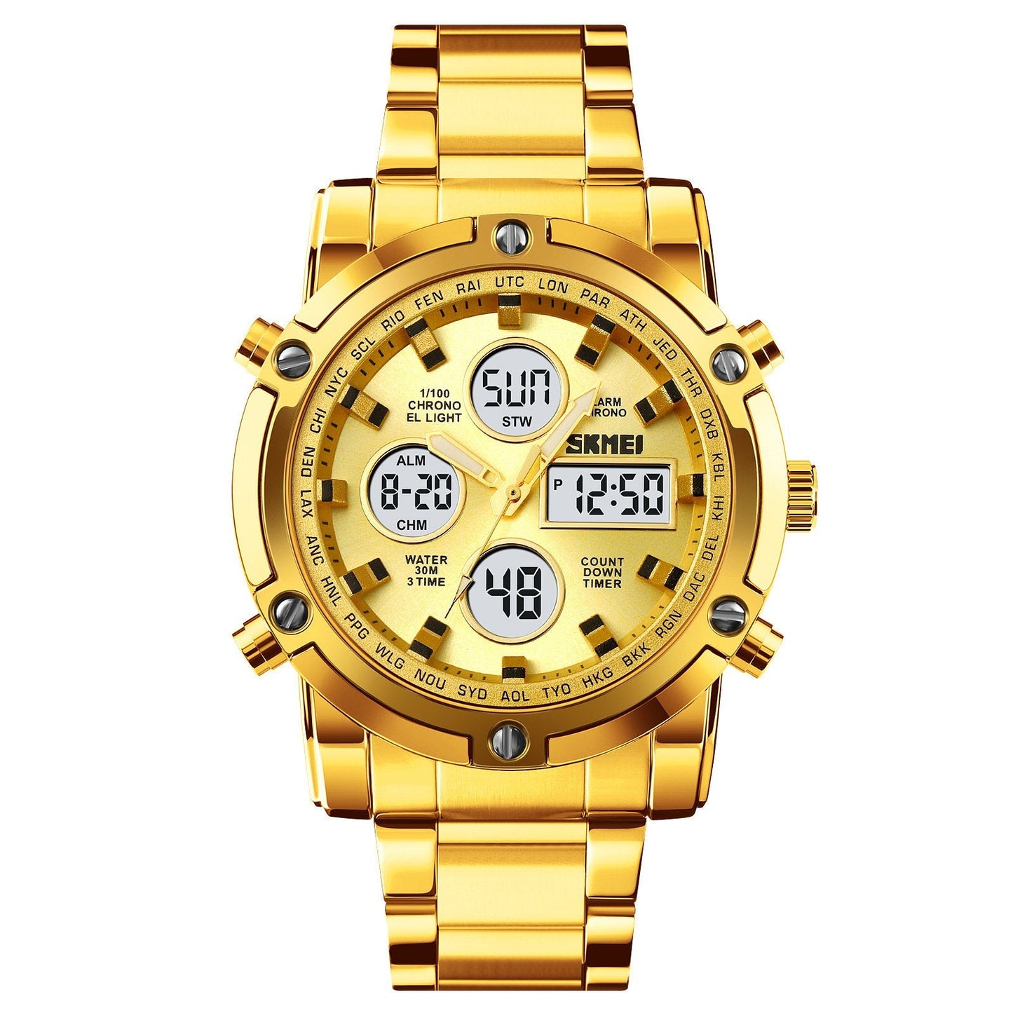 Waterproof Military Watch for Men – Analog-Digital, Stainless Steel & Shock-Resistant 🛡️