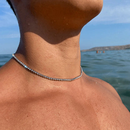 💥"Crystal' Tennis Necklace  +  Free  Bracelet