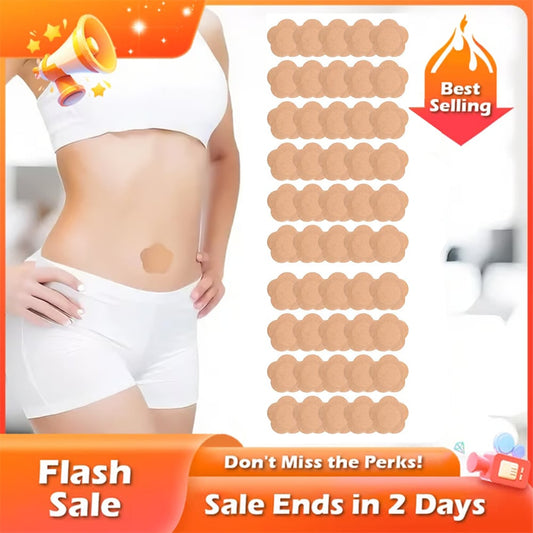 🏆Oferta Relámpago⚡ ¡Más de 50 MIL VENDIDOS! Casi Agotado-💥Paquete de 50 Parches Adhesivos para Ombligo, Cubre Parches Desechables Orgánicos de Tela No Tejida con Alta Absorción y Algodón, Aceite No Incluido (Color Piel)