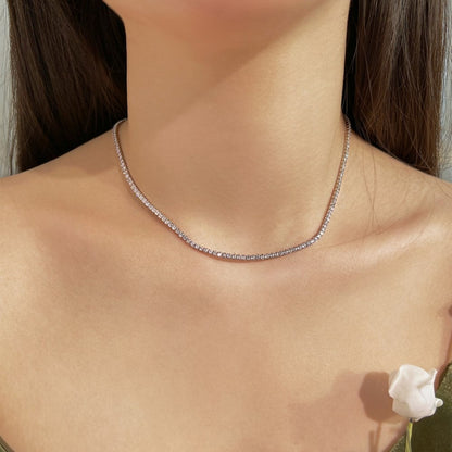 💥"Crystal' Tennis Necklace  +  Free  Bracelet
