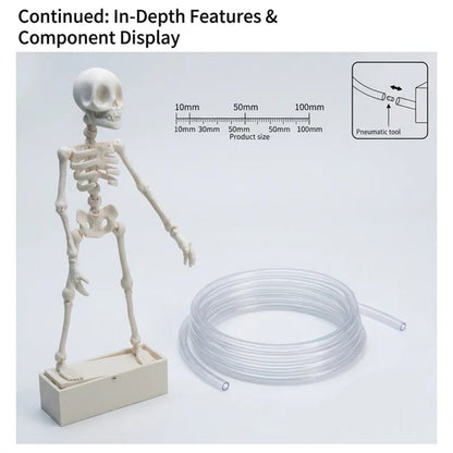 Dancing Skeleton Aquarium Ornament with Bubbles