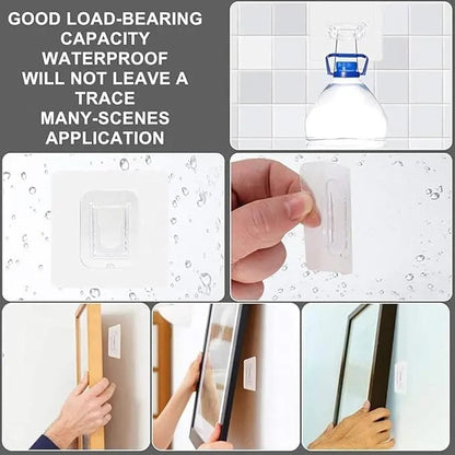 💕⚡10/30/50 pairs Wall Hooks Hanger Double Sided Adhesive Suction Cup Sucker Kitchen Bathroom Wall Storage Holder Organizer
