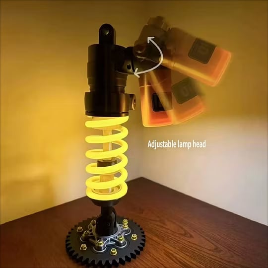Inspired Suspension Shock Absorber Lamp - Adjustable LED Light for Gamers & Car Enthusiasts