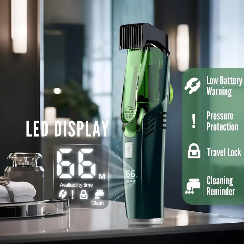 Vacuum Beard Shaver for Men
